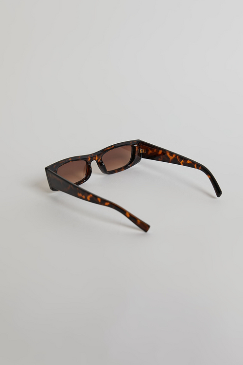 Cienkie prostokątne okulary Idalia w kolorze tortoiseshell